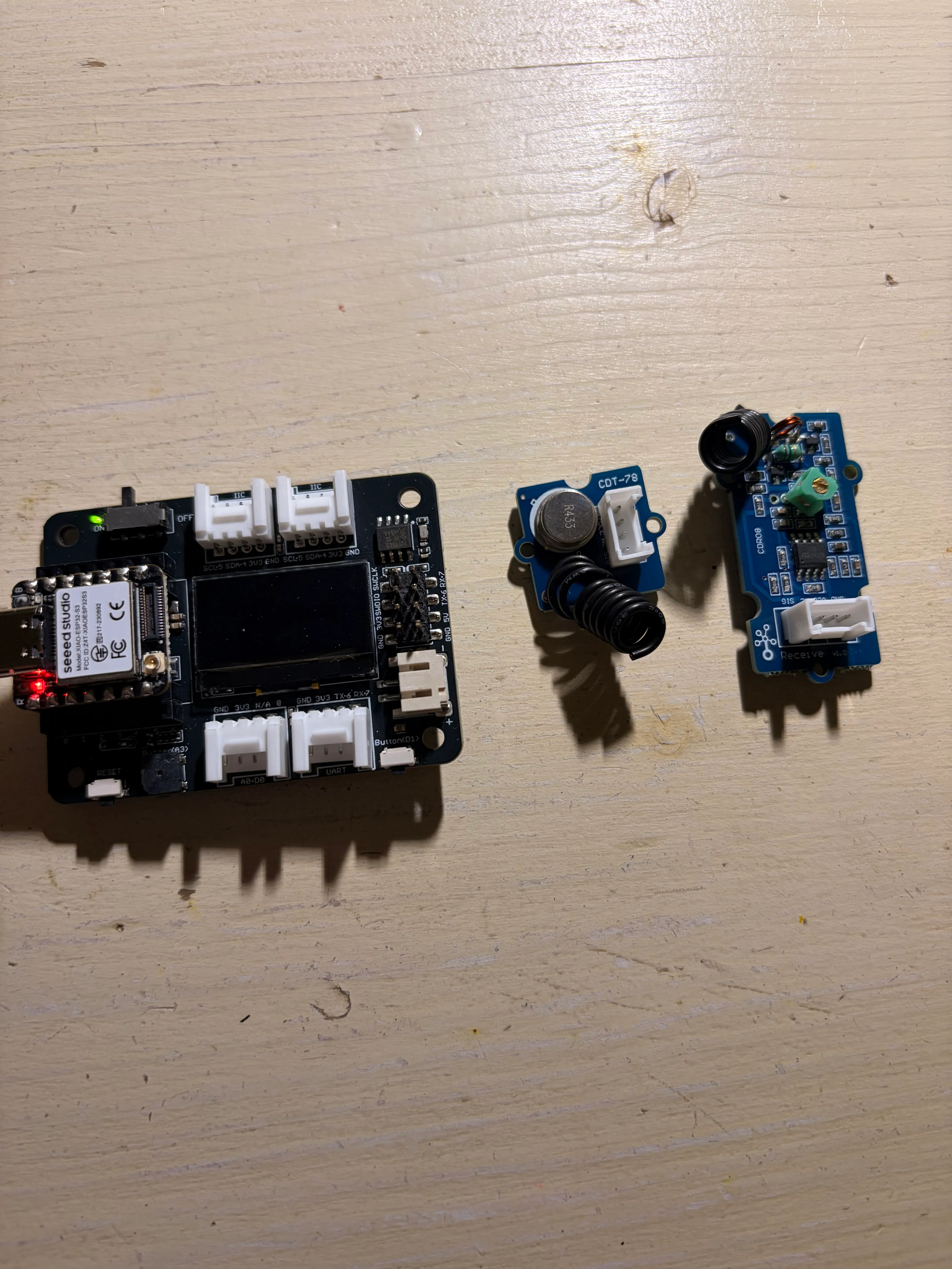 Kit Grove 433 RF Link — TX + RX + XIAO Expansion Board