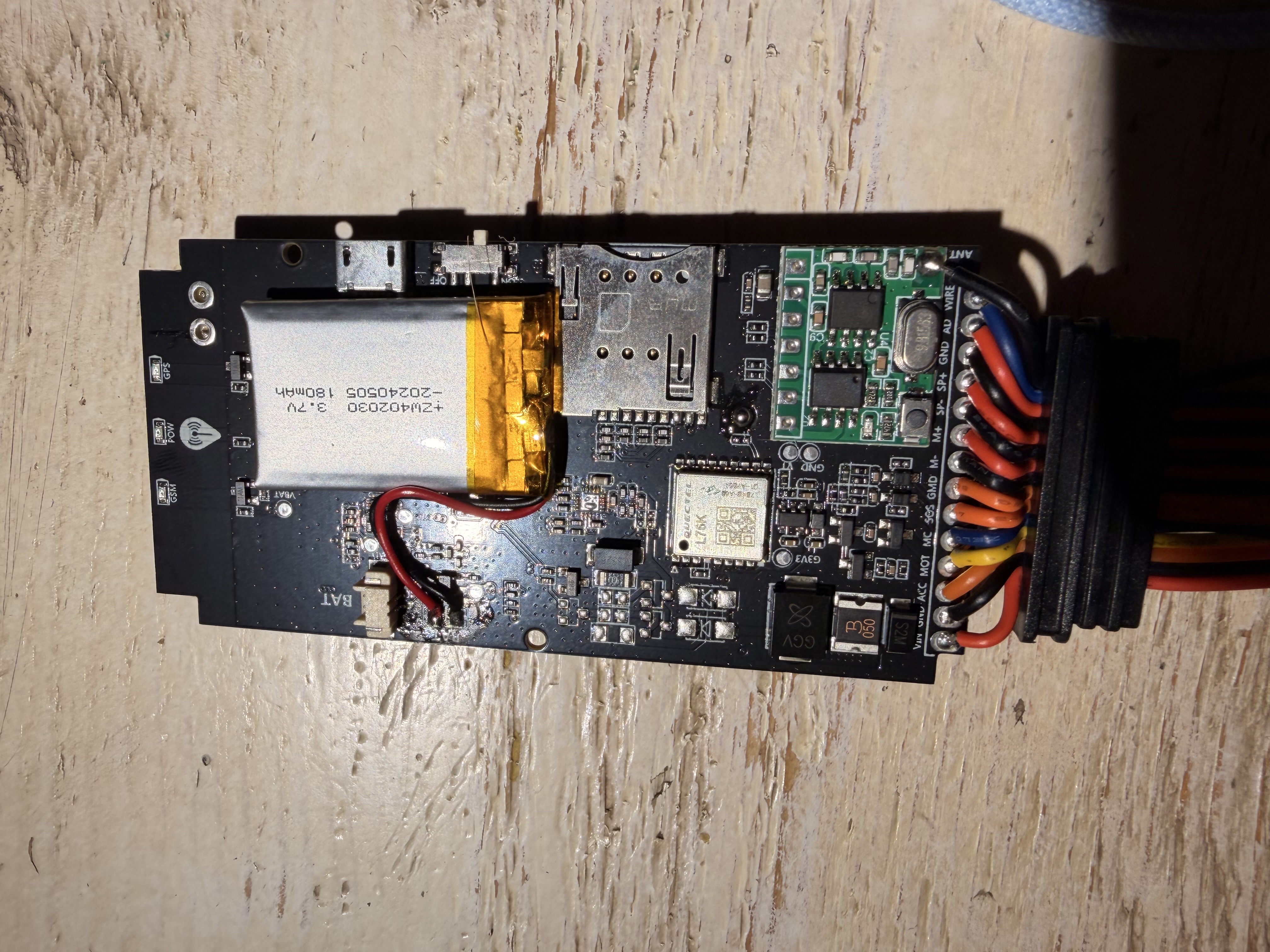 Backup battery + sezione RF 433MHz