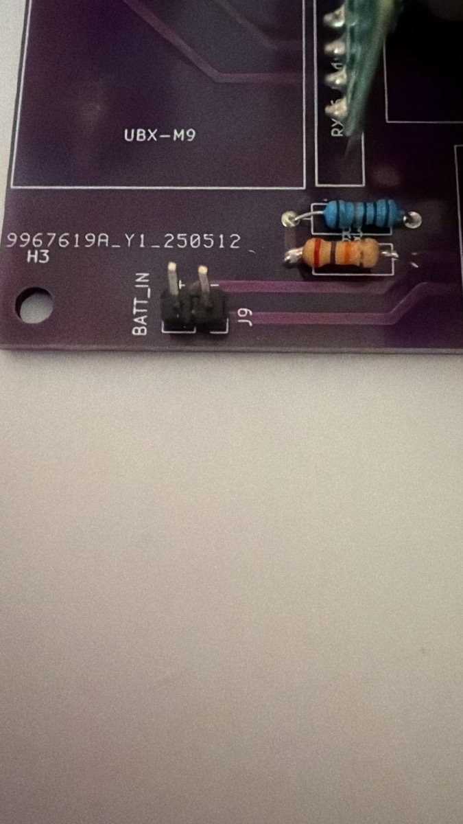 Connettore JST 2-pin per Li-Po single cell + BATT_IN serigrafati