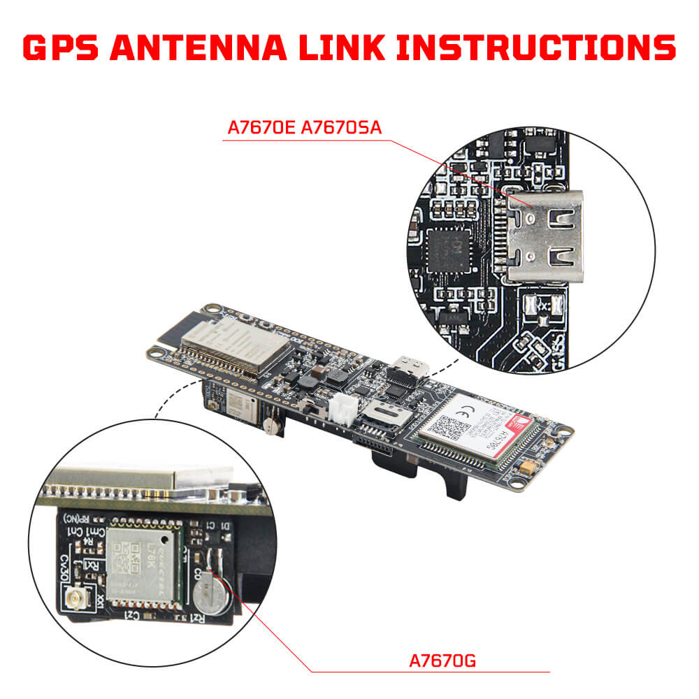 GPS antenna differences A7670E/SA (no GPS) vs A7670G (with L76K)